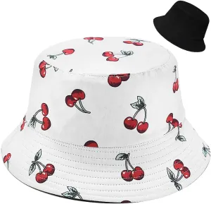 Bucket Hat Beach Sun Hat Fishing Hat for Women Men, Outdoor Travel Reversible Double Side Wear Fisherman Hat