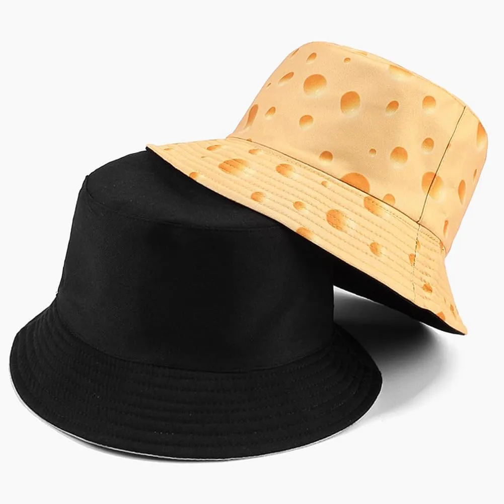 Bucket Hat Beach Sun Hat Fishing Hat for Women Men, Outdoor Travel Reversible Double Side Wear Fisherman Hat