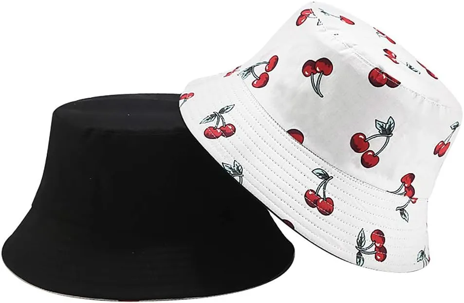 Bucket Hat Beach Sun Hat Fishing Hat for Women Men, Outdoor Travel Reversible Double Side Wear Fisherman Hat