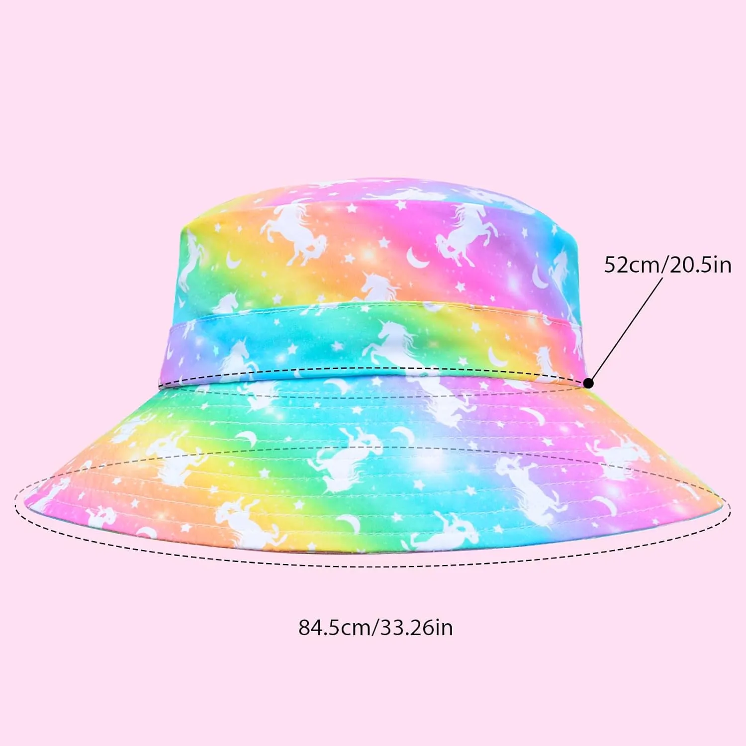 Bucket Hat for Kids Anti-UV Toddler Girls Sun Hats Wide Brim UPF 50  Sun Protection Beach Hat for 2-9 Years