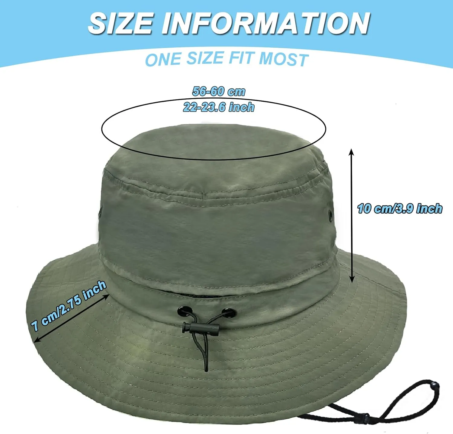 Bucket Hat for Men Packable Sun hat Quick Dry Mesh Breathable UV Protection Boonie Hat for Fishing Hiking Beach Safari