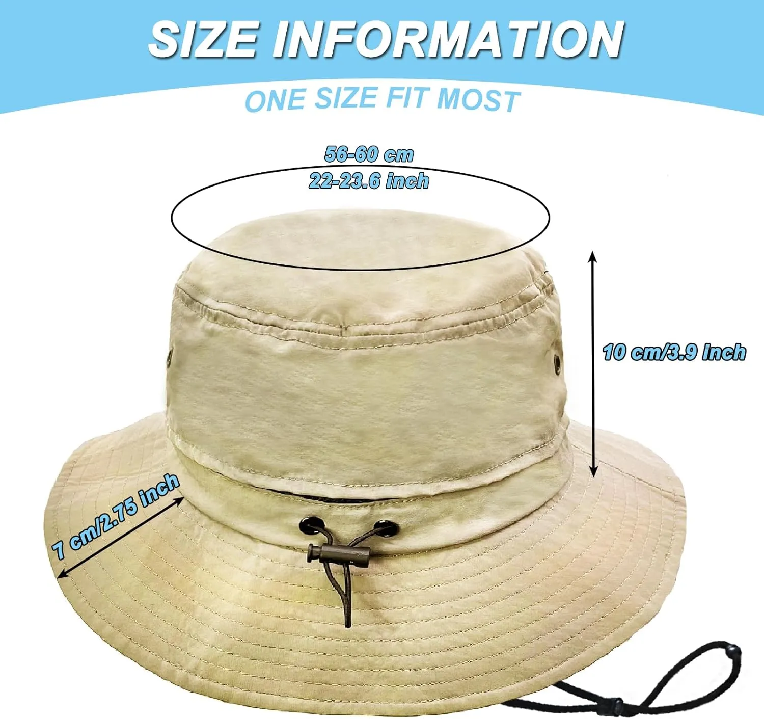 Bucket Hat for Men Packable Sun hat Quick Dry Mesh Breathable UV Protection Boonie Hat for Fishing Hiking Beach Safari