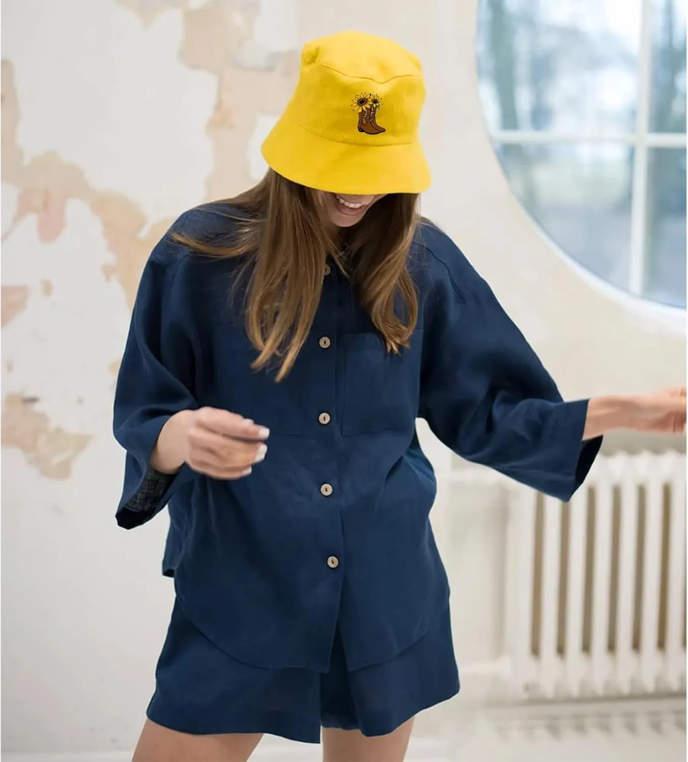 Bucket Hat Unisex for Men Women Funny Fashion Fishing Hat Cute Fisherman Cap