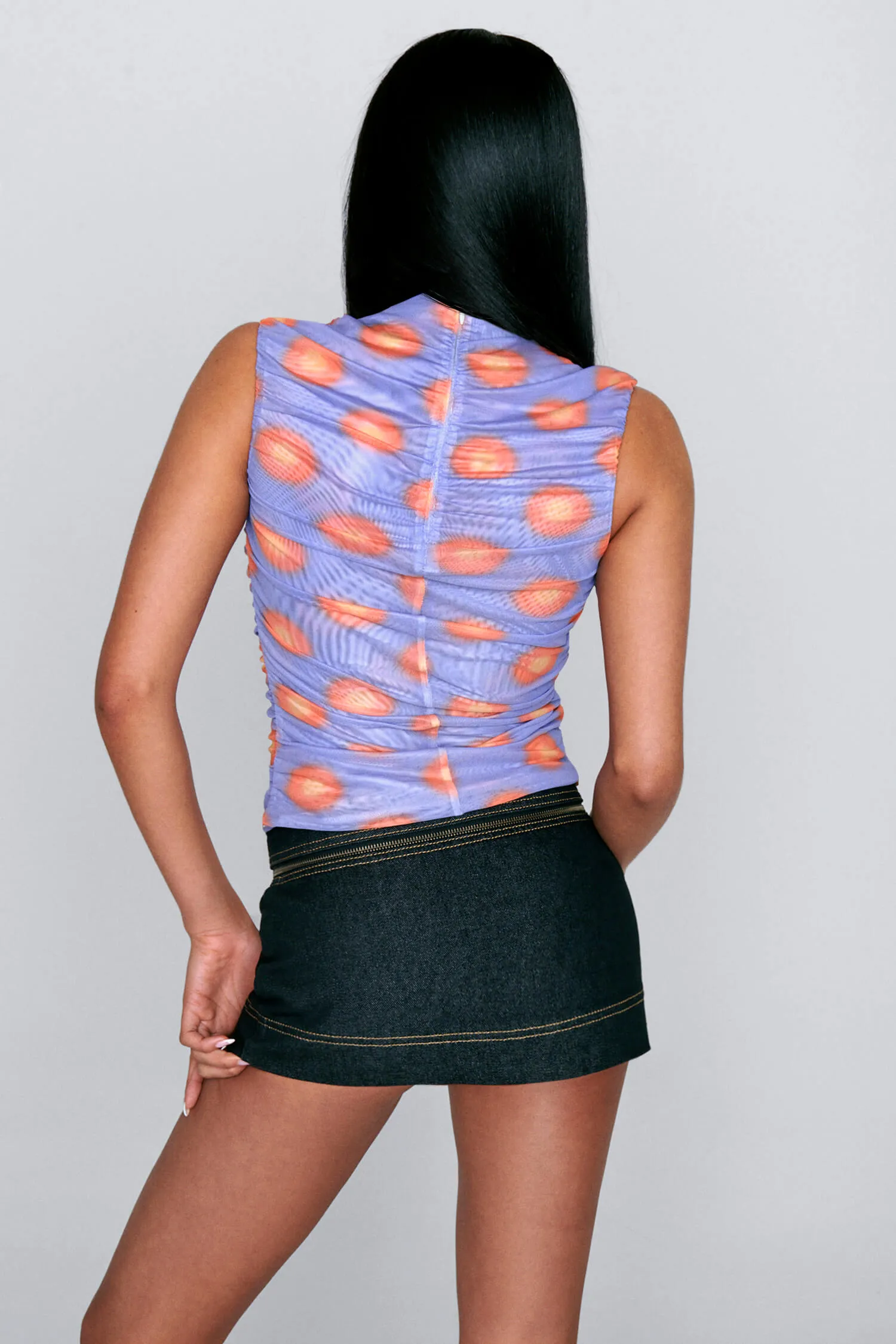 CAM TOP - GRADIENT DOT ORANGE