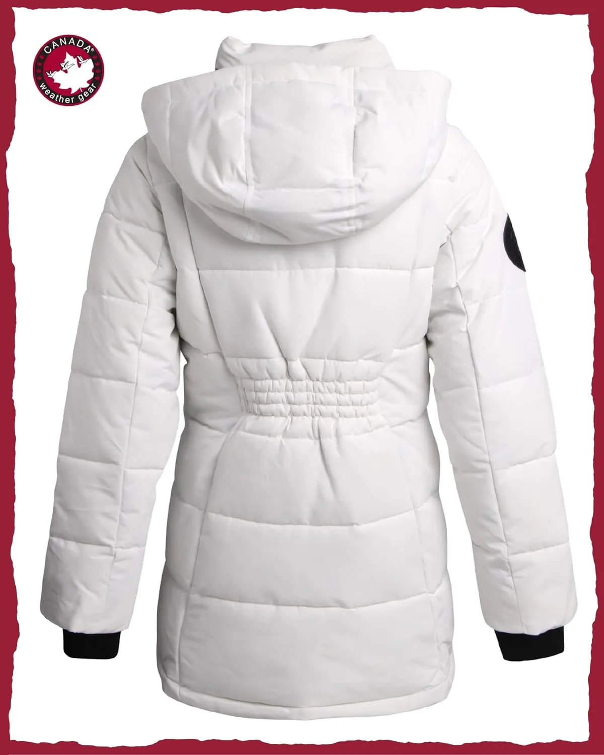 CANADA WEATHER GEAR Girls Winter Coat  Stadium Length Quilted Puffer Parka Jacket (7-16)