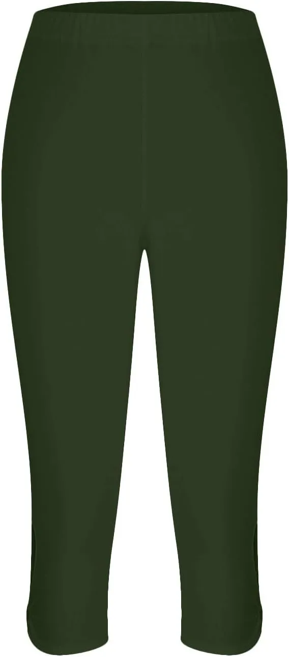 Capri Leggings for Women Summer Dressy Cropped Workout Yoga Leggings Stretch Pants High Waist Gym Compression Capris