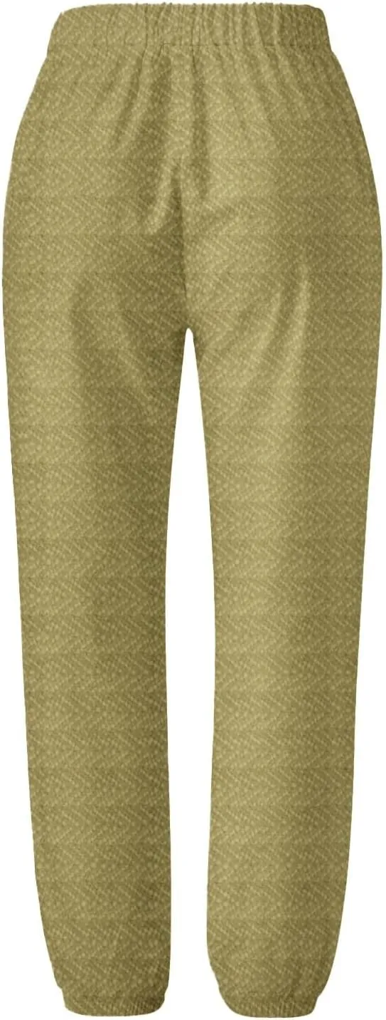 Capri Pants for Women Cotton Linen Elastic High Waisted Straight Leg Lounge Pants Casual Loose Summer Trousers