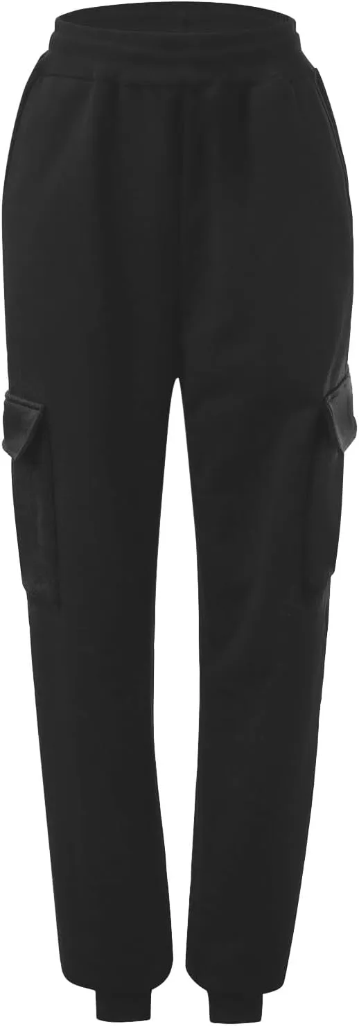 Cargo Joggers for Women - High Waisted Baggy Sweatpants with Pockets