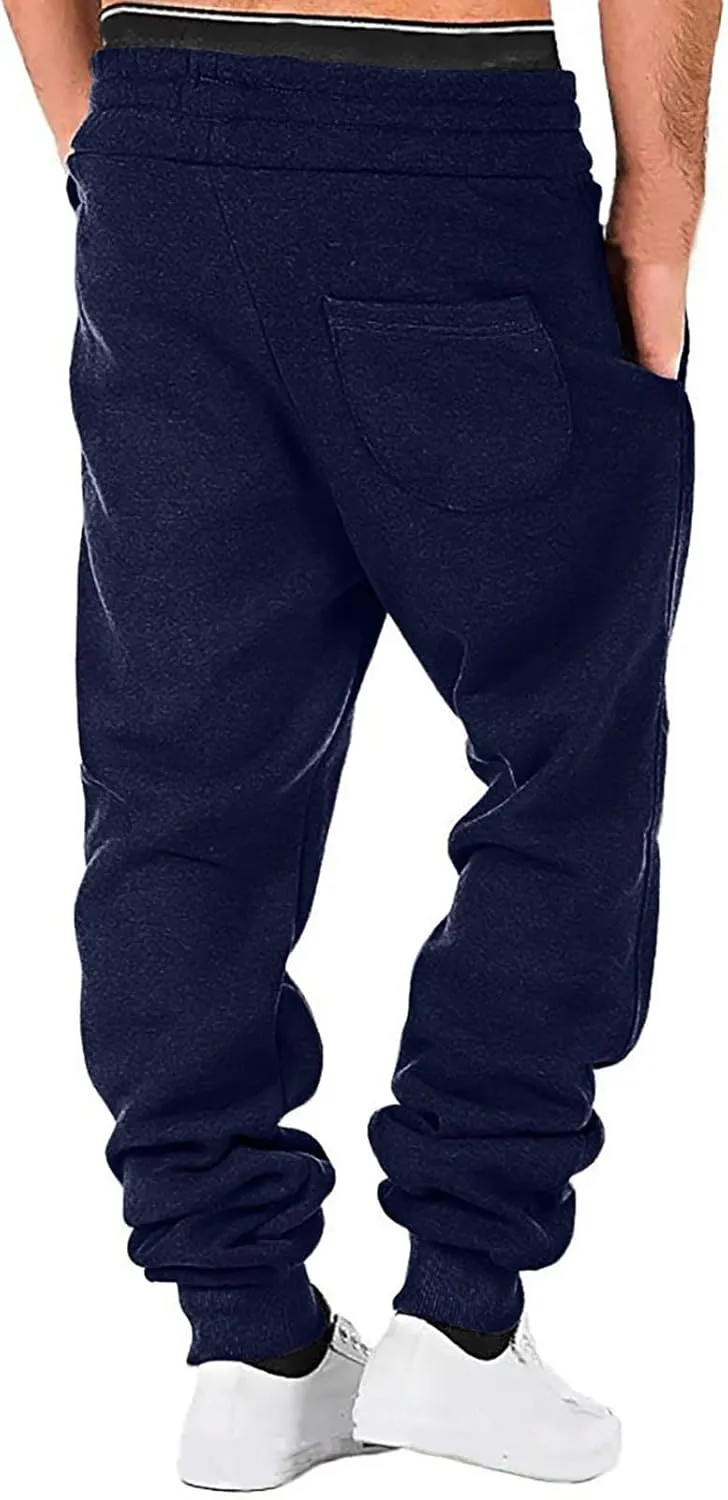 Cargo Pants for Men Casual Elastic Waist Pants Regular Fit Jogger Pants Outdoor Hiking Pants Gym Pants with Pockets