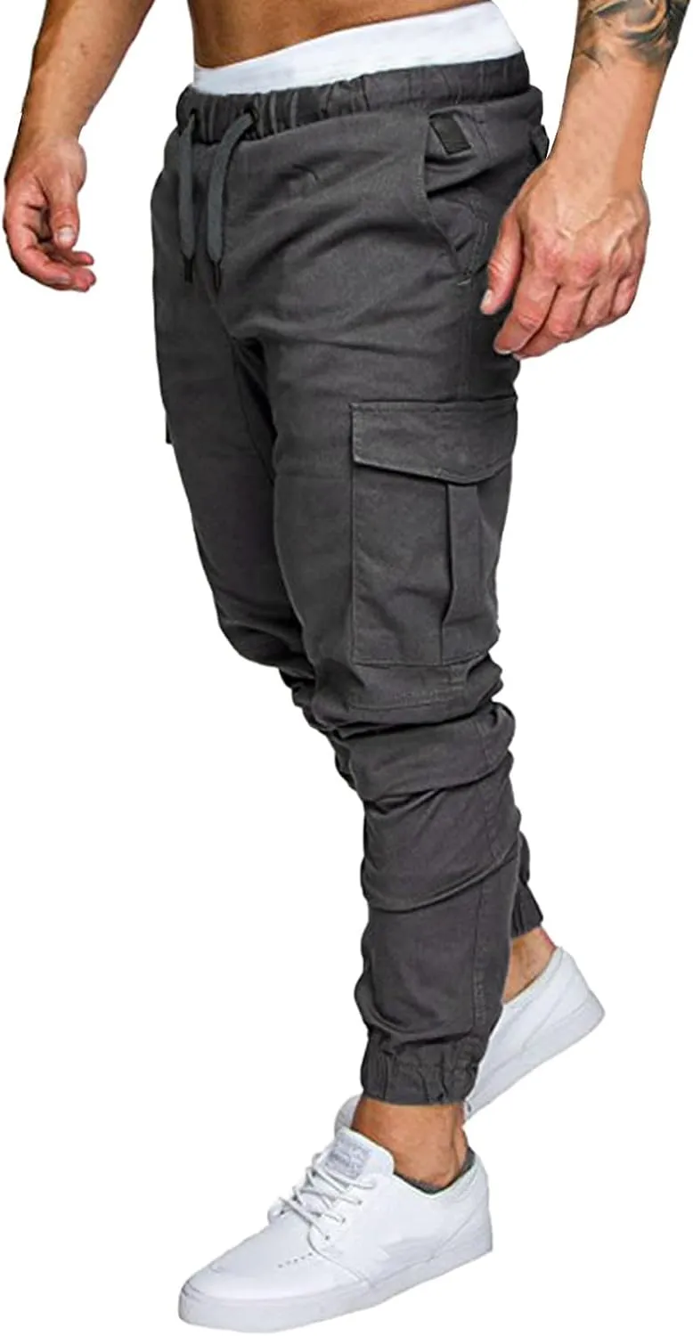 Cargo Sweatpants for Men Big and Tall Long Trousers Men Athletic Jogger Sports Outdoor Trousers Men's Sweatpants with