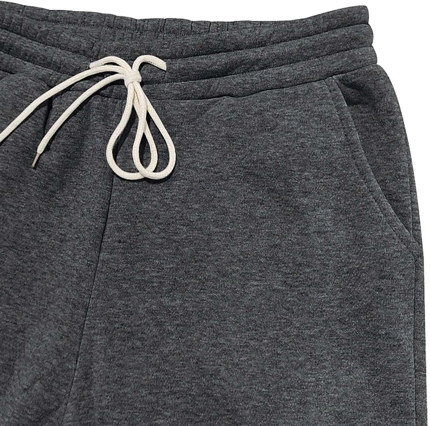 Cargo Sweatpants for Men Drawstring Elastic Waist Fleece Joggers with Pockets Athletic Workout Baggy Sweatpants