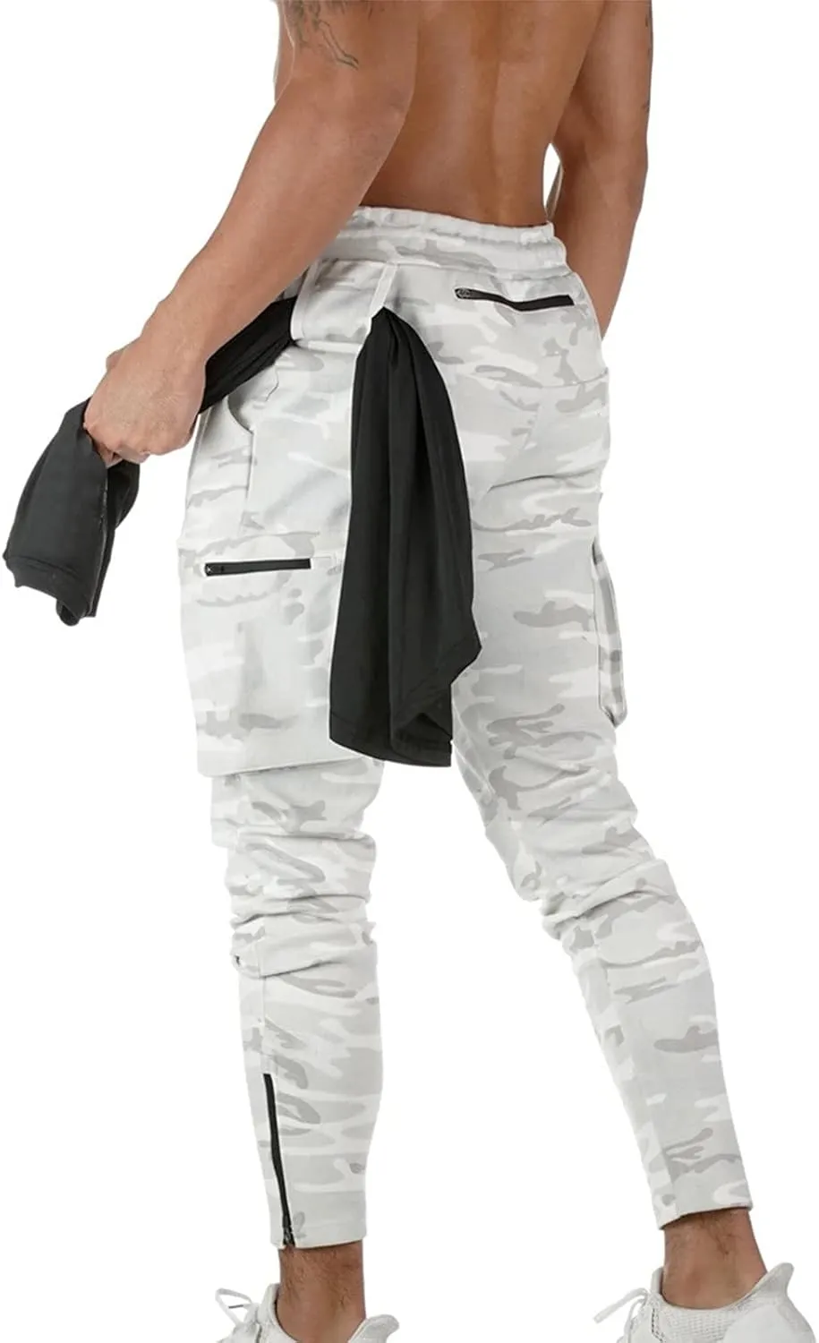 Cargo Trousers for Men Clothes Japanese Streetwear Men's Sweatpants Performance Open Bottom Workout Quick Dry Pants