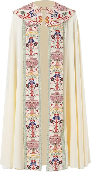 Catholic Clergy Chasuble with Tassel Pendant, Unisex Church Priest Vestments Celebrant Cope Mass Robe, 4 Colors