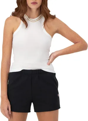 Champion Women's Tank Top, Ribbed High Neck Tank Top, Fitted Sleeveless Top for Women