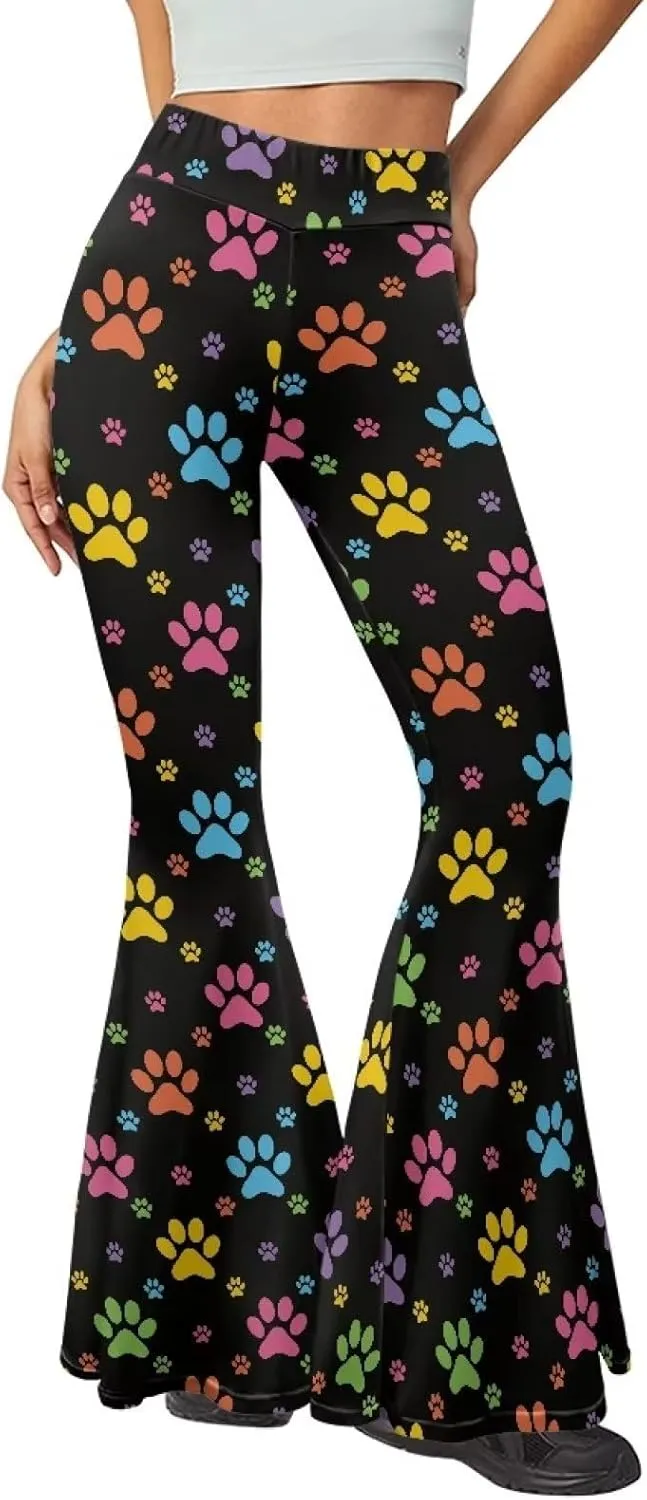 Christmas Flare Yoga Pants for Women High Waist Tummy Control Yoga Leggings Bootcut Workout PantS-2Xl
