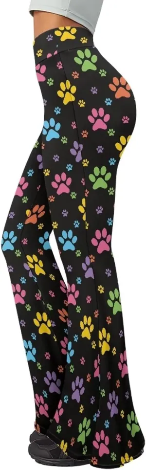 Christmas Flare Yoga Pants for Women High Waist Tummy Control Yoga Leggings Bootcut Workout PantS-2Xl