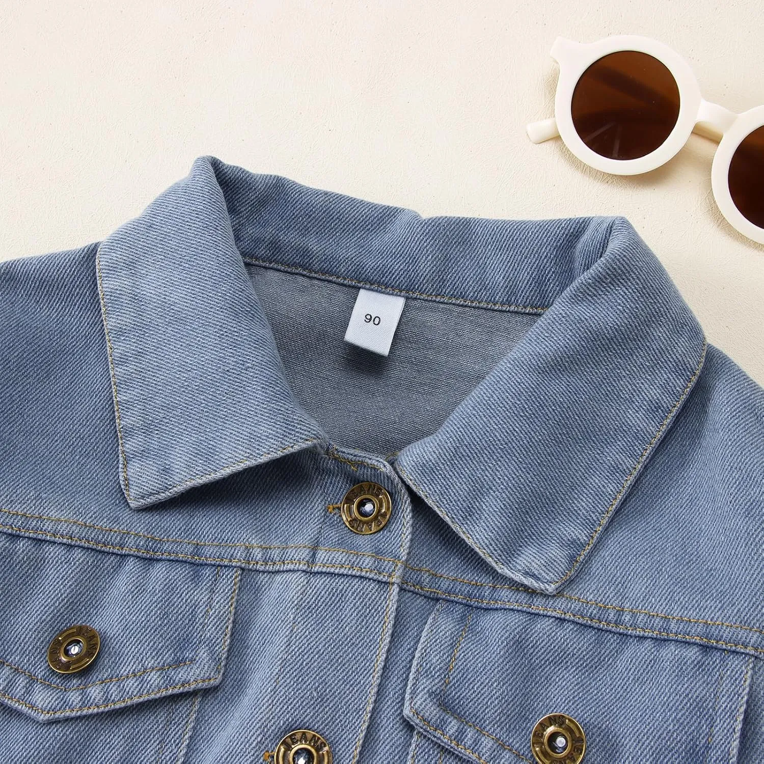 CM C&M WODRO Toddler Boys Girls Denim Jacket Big Brother Sister Embroidery Kids Jeans Jacket Top Button Down Coat Outerwear