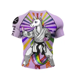 Cody Lundin - " Unicorn Form " -  Short Sleeve MMA  / BJJ  Compression Shirt / Rash Guard
