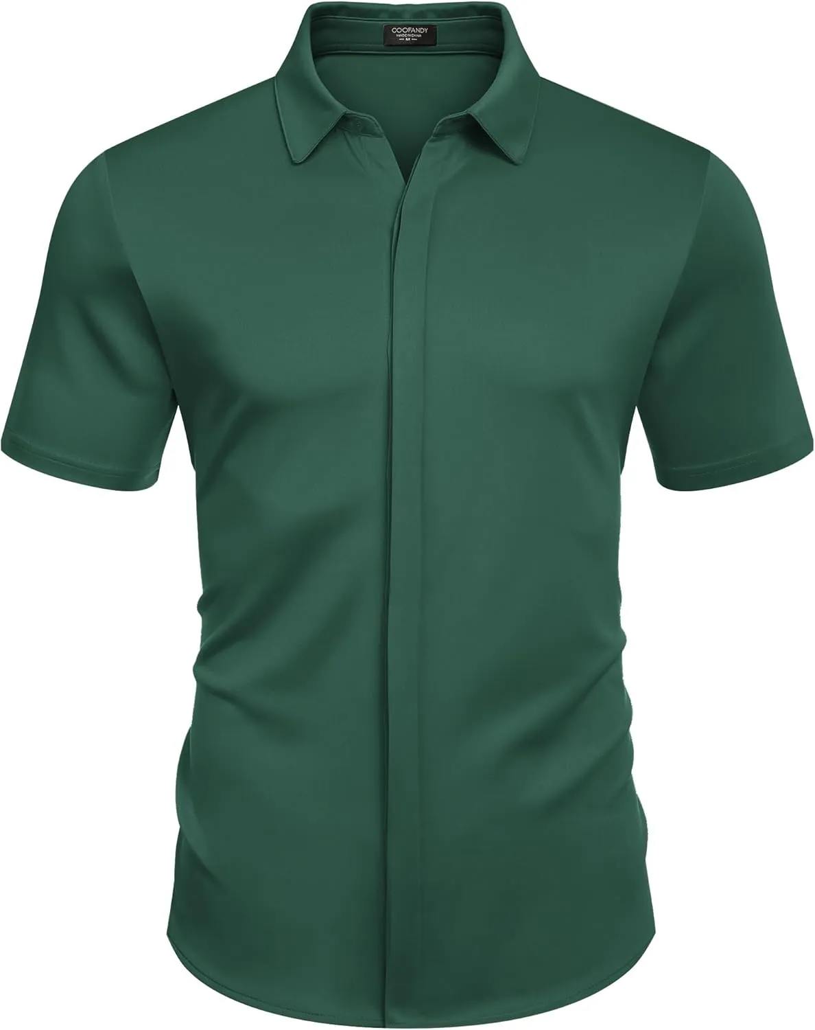 COOFANDY Mens Short Sleeve Wrinkle Free Shirt Casual Button Down Shirt Summer Dress Shirt
