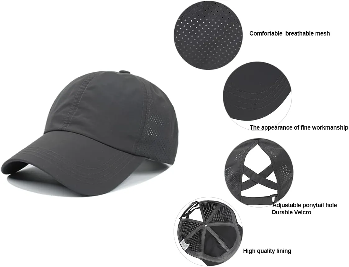 Cross Hat Womens Baseball Cap -Cross Ponytail Hat Baseball Cap