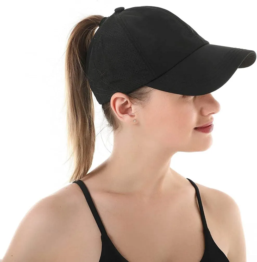 Cross Hat Womens Baseball Cap -Cross Ponytail Hat Baseball Cap
