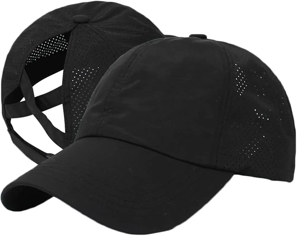 Cross Hat Womens Baseball Cap -Cross Ponytail Hat Baseball Cap