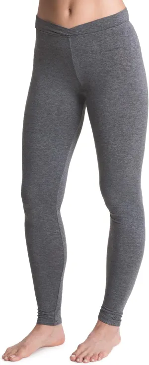 Cuddl Duds Women's Softwear with Stretch Legging, Ultra-Soft, Lightweight, and Perfect for Everyday Comfort, Heather Coal, X-Small