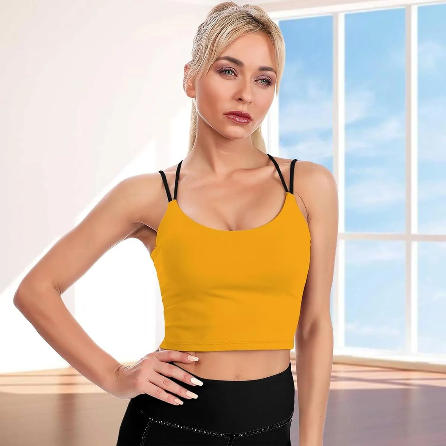 Custom Sports Top Yoga Strap Tank Top, Customized Tank Top with Your Photo Logo Text