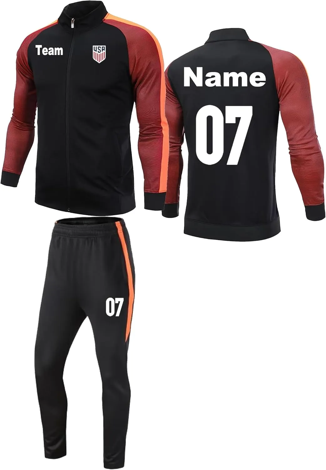Custom Track Jackets and Pant Personalized Tracksuit Soccer Jersey with Team Name Number for Men Women Boy