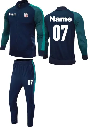 Custom Track Jackets and Pant Personalized Tracksuit Soccer Jersey with Team Name Number for Men Women Boy