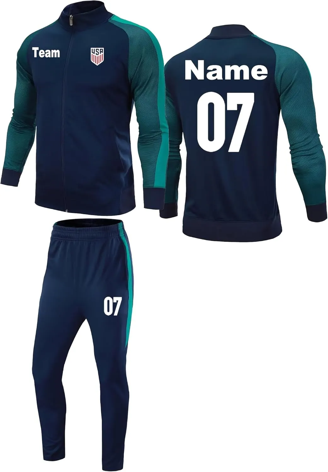 Custom Track Jackets and Pant Personalized Tracksuit Soccer Jersey with Team Name Number for Men Women Boy