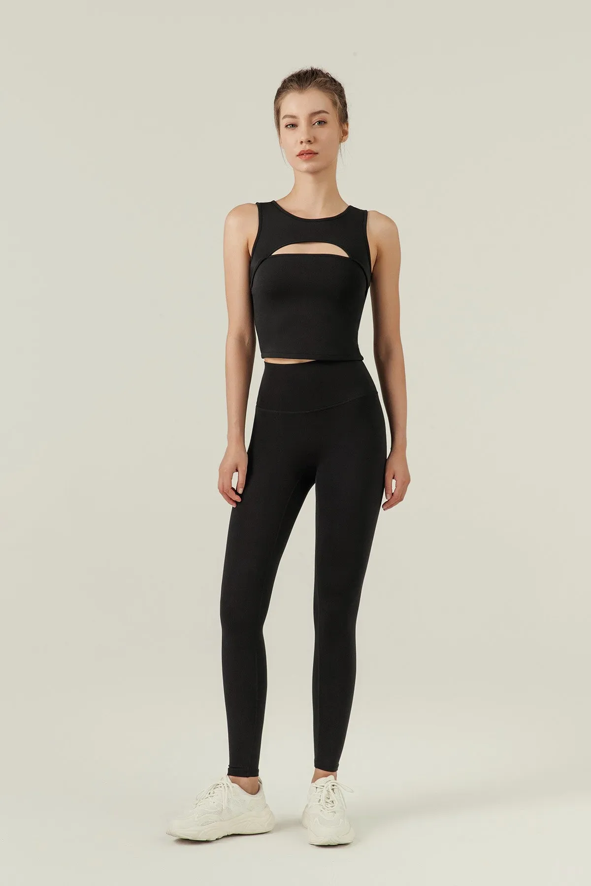 Cutout Tank Tops with Built-In Bra