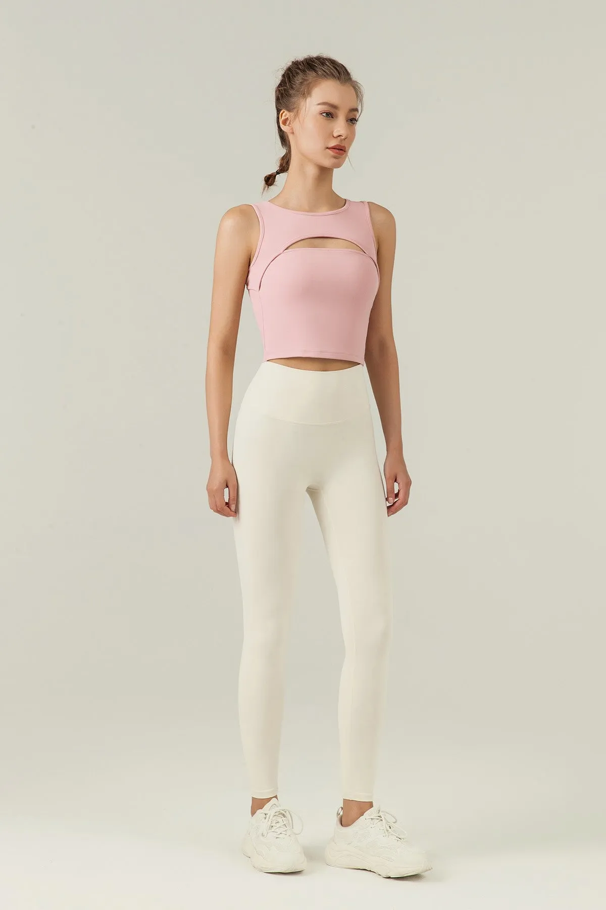 Cutout Tank Tops with Built-In Bra
