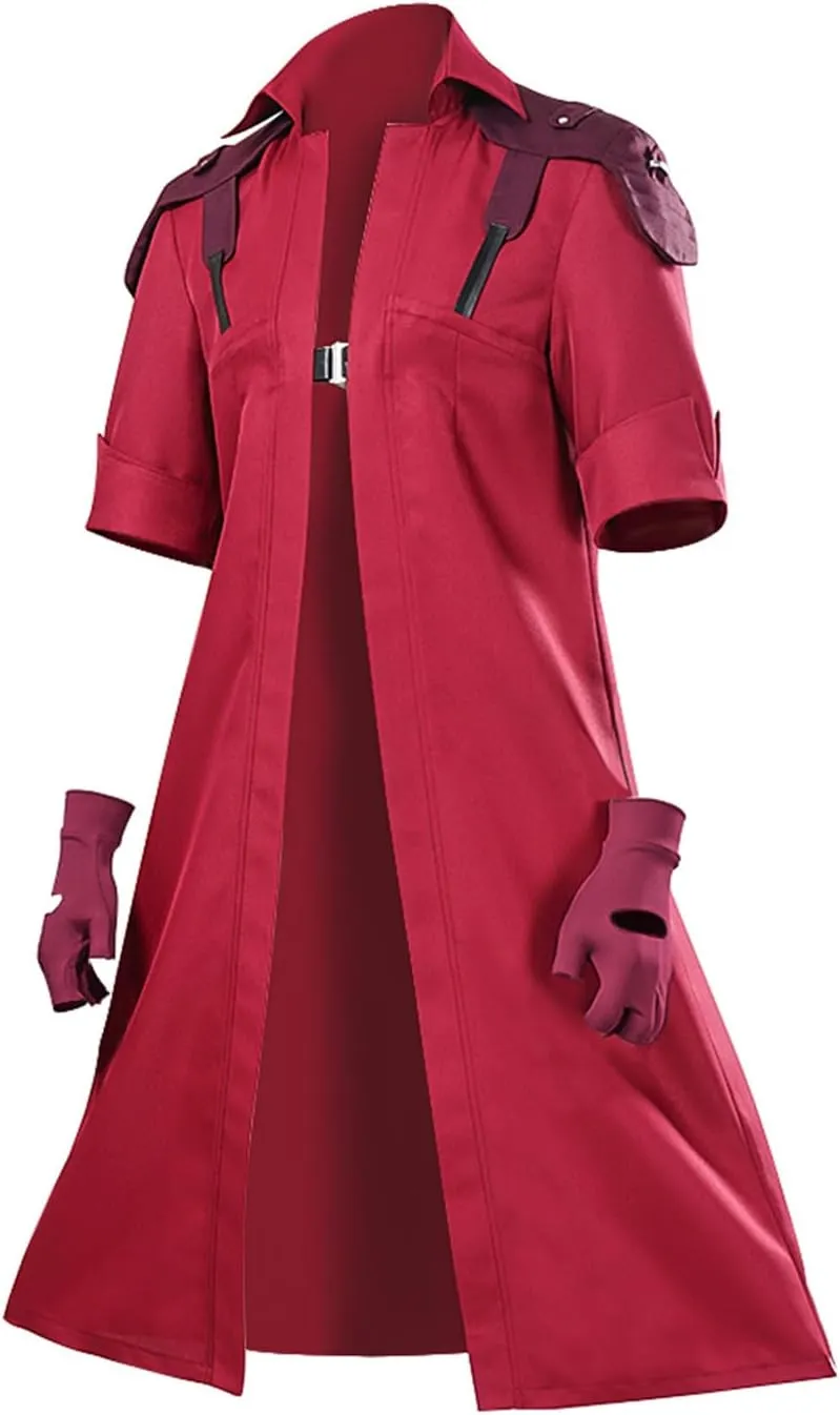 Dante Cosplay Jacket Devil Slayer Costume DMC Dante Hayashi Necklace Wig Coat Gloves Outfit Red Windbreaker Halloween Suit