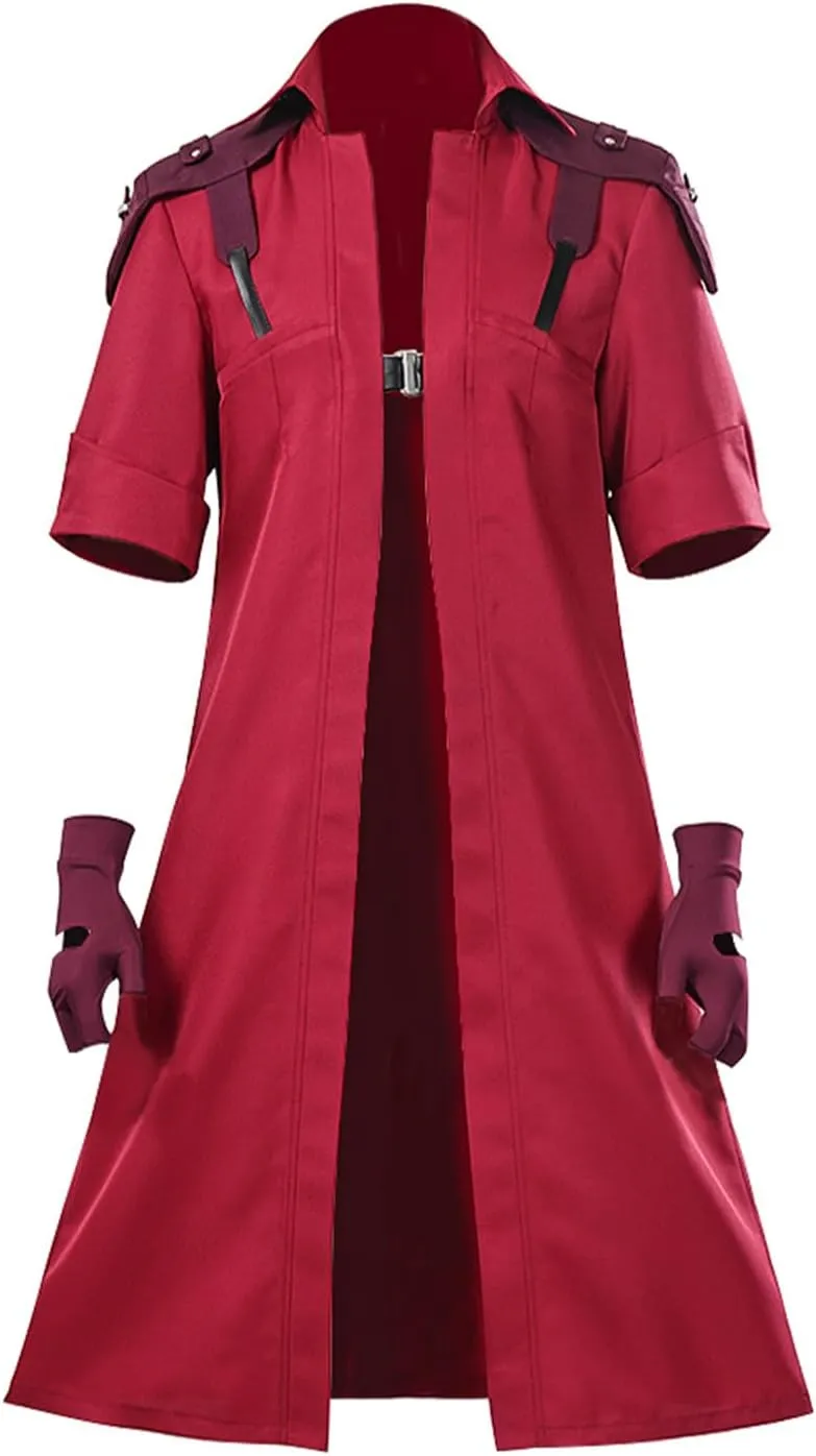 Dante Cosplay Jacket Devil Slayer Costume DMC Dante Hayashi Necklace Wig Coat Gloves Outfit Red Windbreaker Halloween Suit