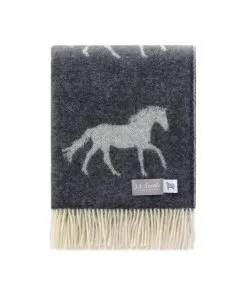 Dark Grey Horse Throw