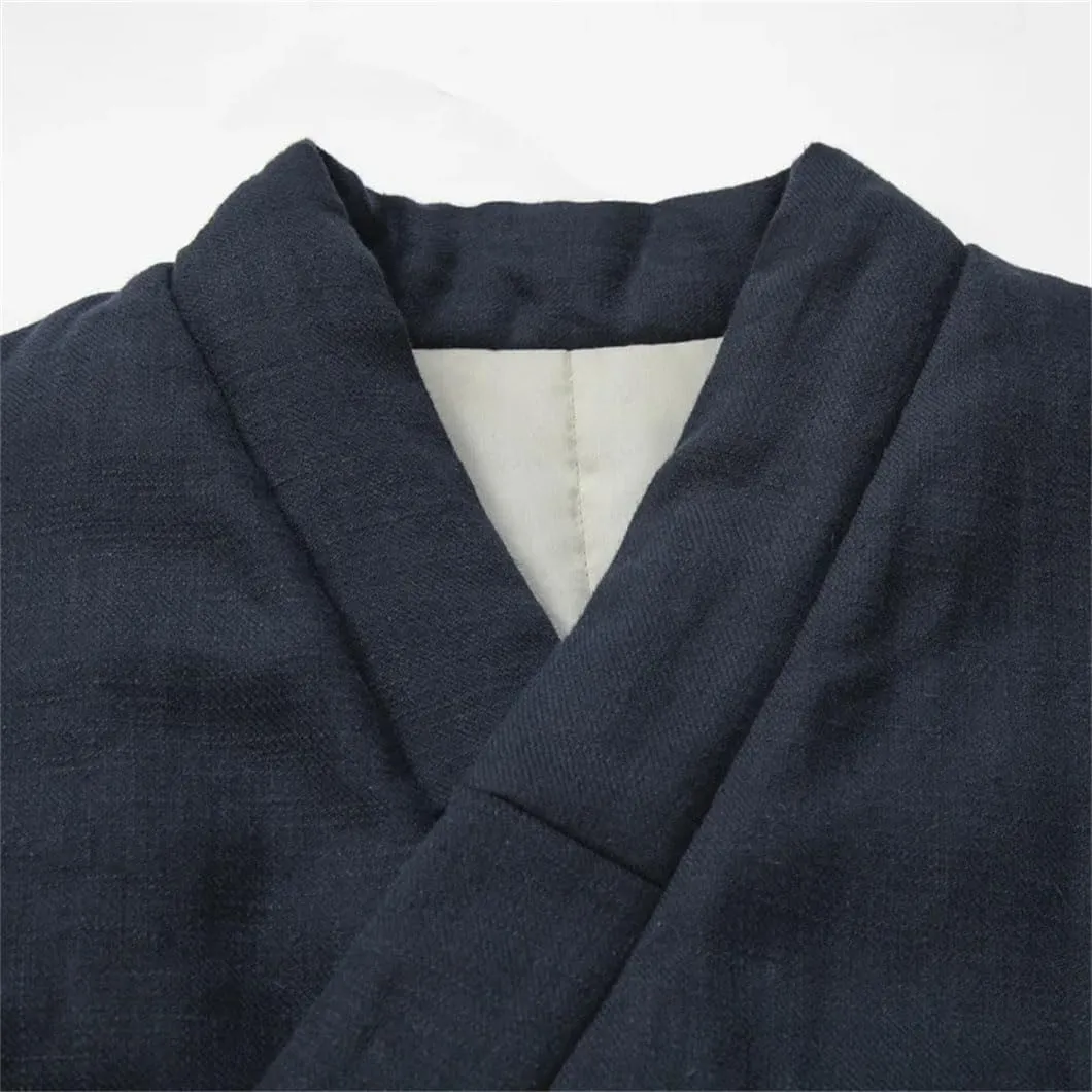 DBFBDTU Men Chinese Cotton Padded Jackets Vintage Jacket Loose Thick Coat Solid Long Sleeved Uniform
