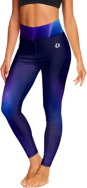 Deerose Print Swim Pants for Women Sun Protection High Waisted Swimming Leggings Rash Guard Pants