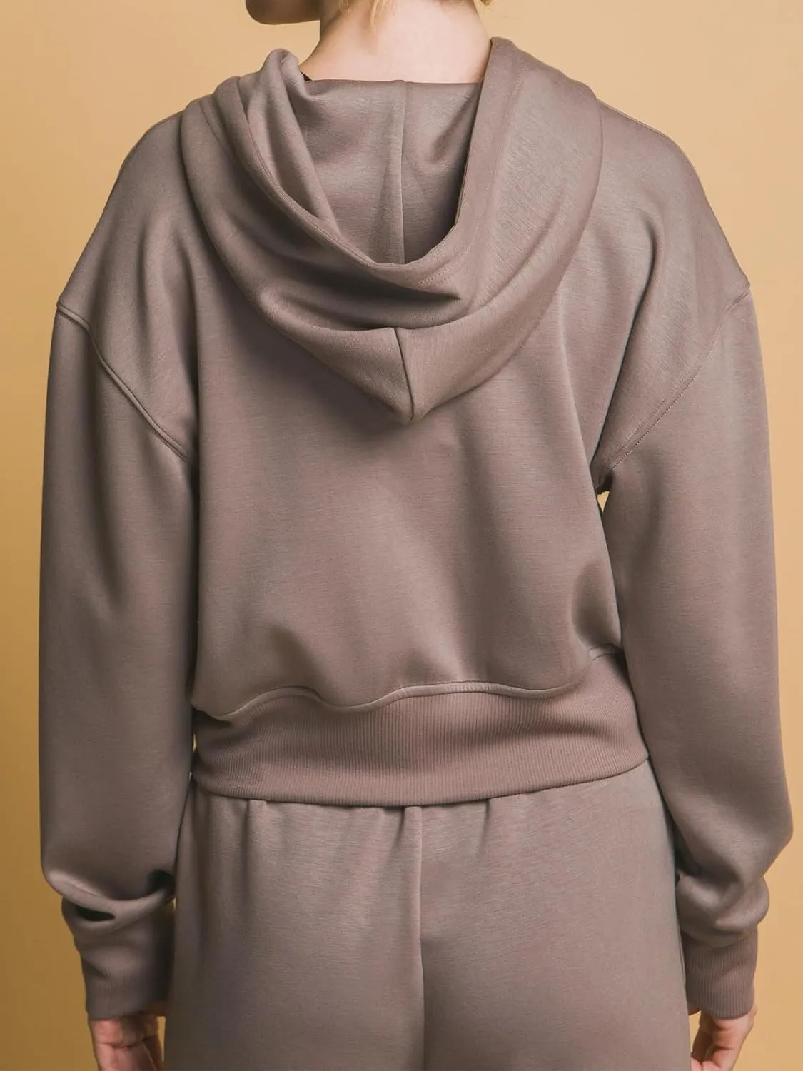 Design by Olivia Women's Zip Up Hoodies Cropped Sweatshirts Fleece Jackets Fall Outfits Casual Hooded Tops Winter Clothes