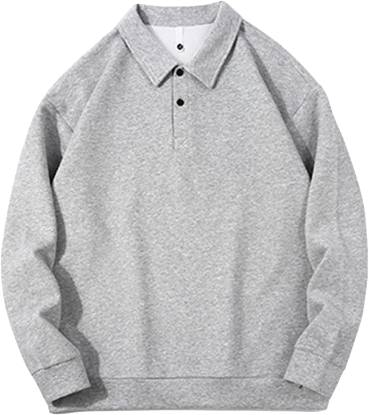 DGHM-JLMY Men's Casual Long Sleeve Polo Shirt Lapel Shirt Casual Slim Fit Tee Polo Shirt Quick Dry Performance