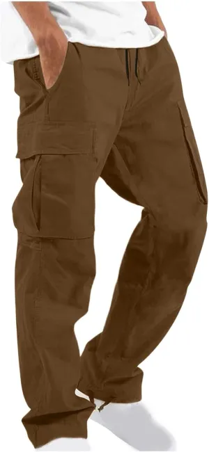 Dgoopd Cargo Pants for Men Stretch Hiking Pants Lightweight Tactical Pant Straight Leg Cargo Joggers Pants Outdoor Work Pants
