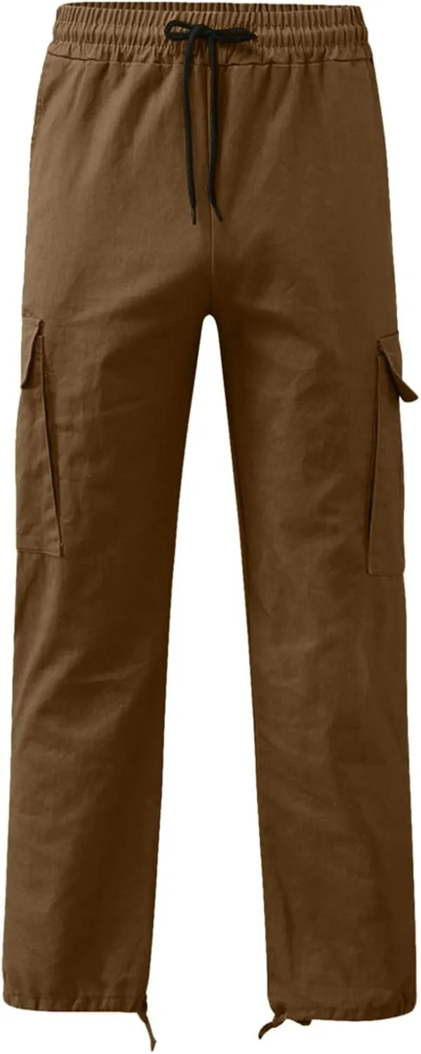 Dgoopd Cargo Pants for Men Stretch Hiking Pants Lightweight Tactical Pant Straight Leg Cargo Joggers Pants Outdoor Work Pants