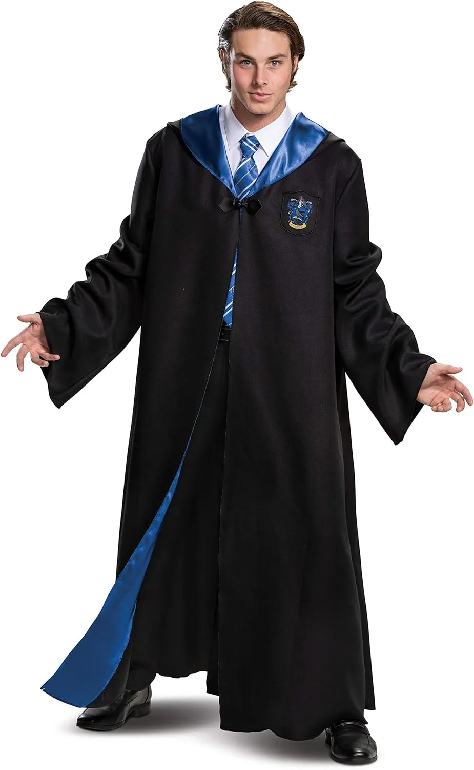 Disguise Adult Harry Potter Ravenclaw Robe, Official Wizarding World Adult Halloween Accessory Costume Outerwear, Black & Blue, XL 42-46 US