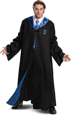 Disguise Adult Harry Potter Ravenclaw Robe, Official Wizarding World Adult Halloween Accessory Costume Outerwear, Black & Blue, XL 42-46 US