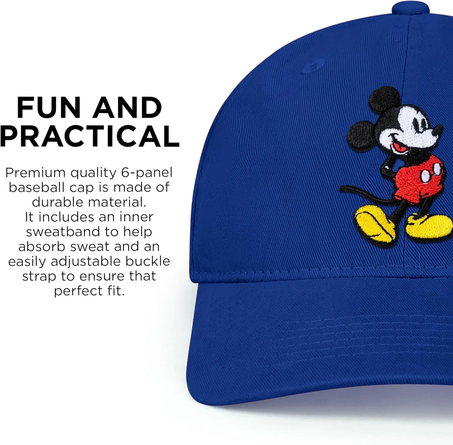 Disney Adult Baseball Cap, Mickey Mouse Adjustable Dad Hat