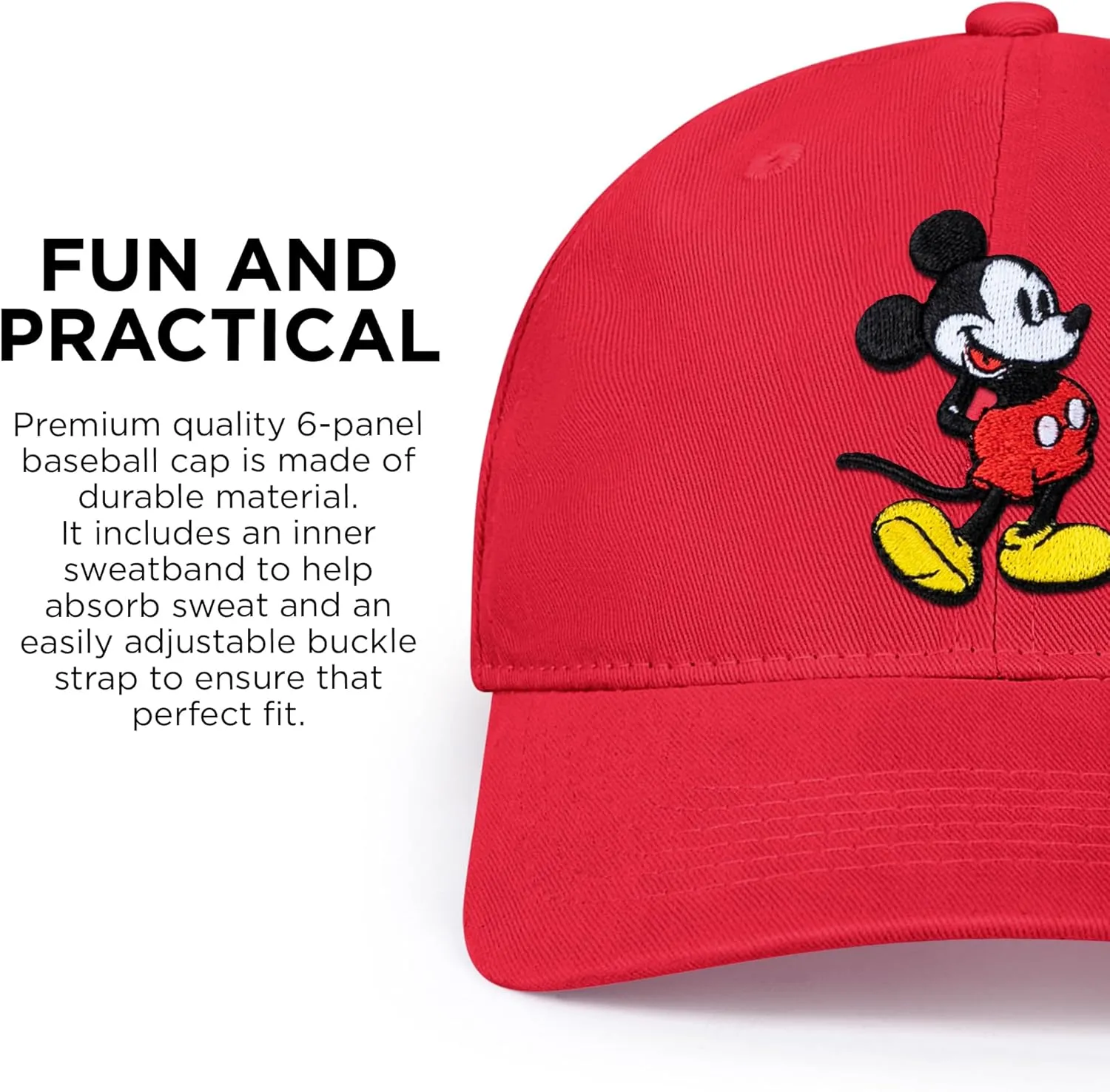 Disney Adult Baseball Cap, Mickey Mouse Adjustable Dad Hat