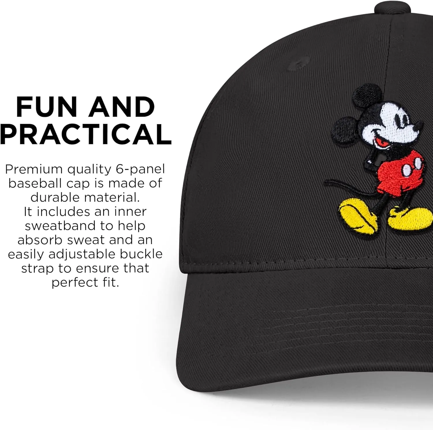 Disney Adult Baseball Cap, Mickey Mouse Adjustable Dad Hat