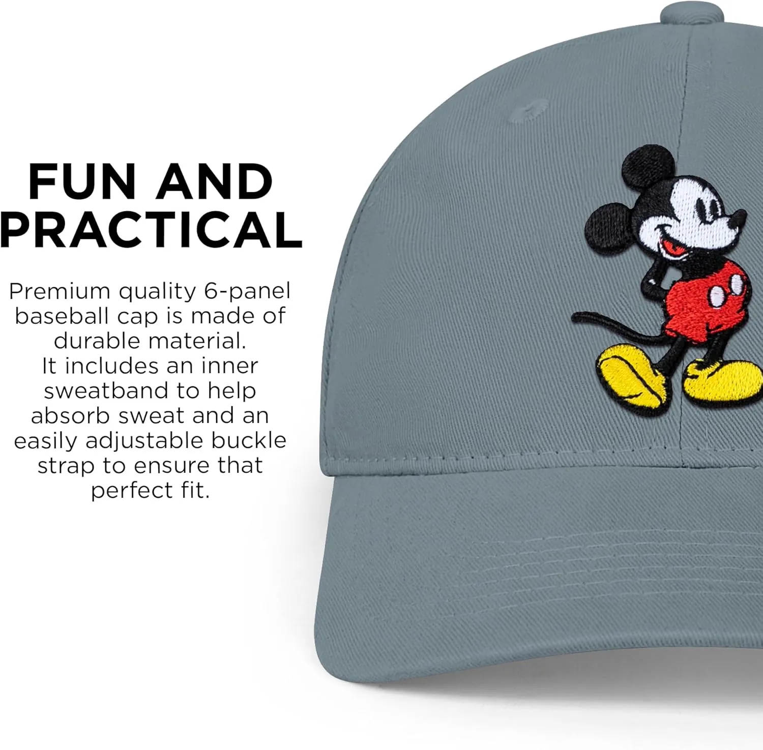 Disney Adult Baseball Cap, Mickey Mouse Adjustable Dad Hat