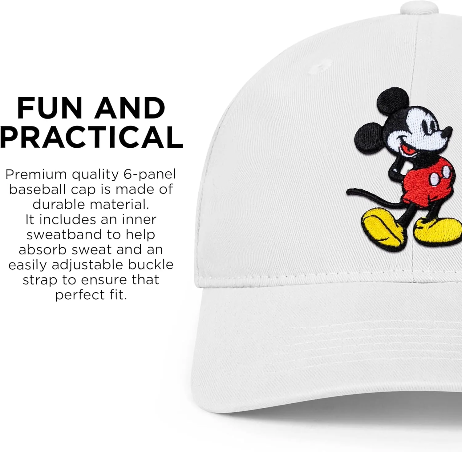 Disney Adult Baseball Cap, Mickey Mouse Adjustable Dad Hat