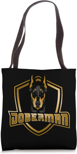 Doberman Shield Guardian Symbol Tote Bag